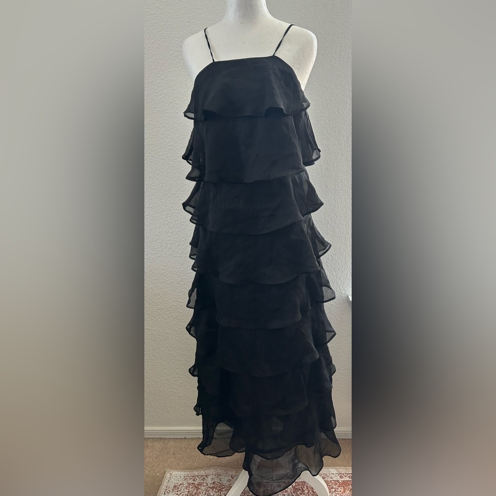 Redherring Elegant Black Layered Dress size M